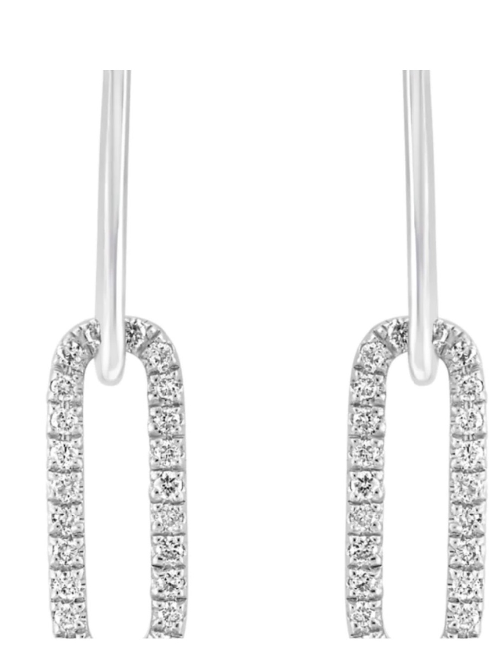 Effy Women’s 925 Sterling Silver Diamond Earrings EUC Worn Twice - Picture 2 of 7